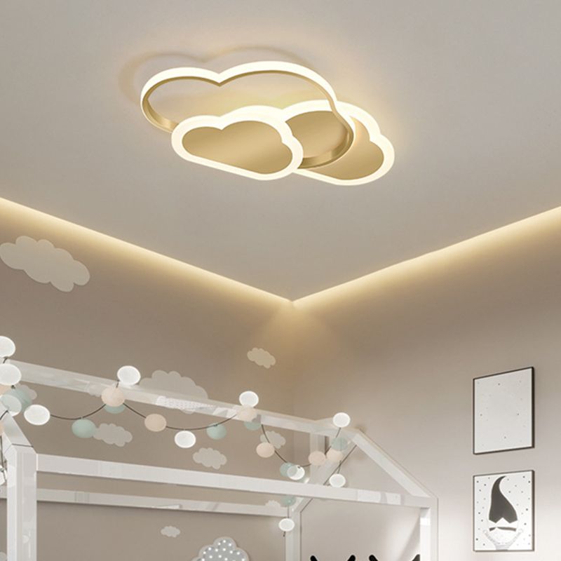 Cloud Flush Mount Light Fixtures 1 Light Acrylic Contemporary Ceiling Lights Flush Mount