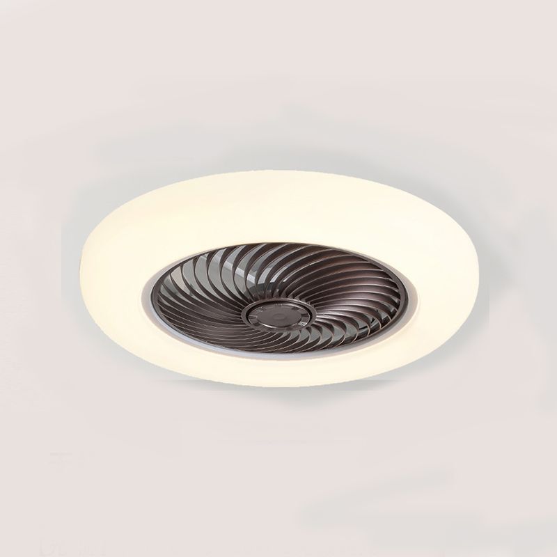 Stilvolle minimalistische runde Lüfterlampe Acryl Schlafzimmer LED SEMI BUSH MOUNT Deckenleuchte