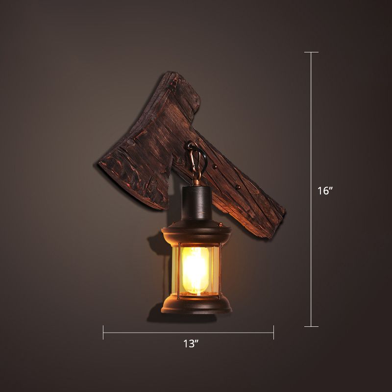 Nautical Geometrical Wall Lamp Wooden Wall Mount Lighting Fixture for Living Room