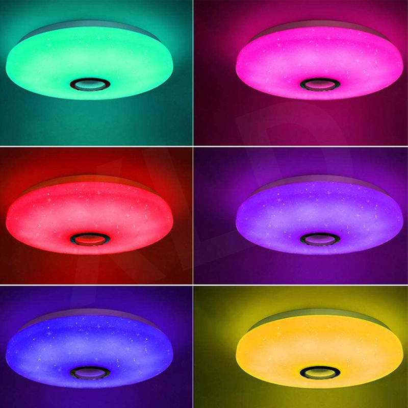 Smart Control Round Flush Lamp Minimalist Acrylic Living Room LED Ceiling Light in White