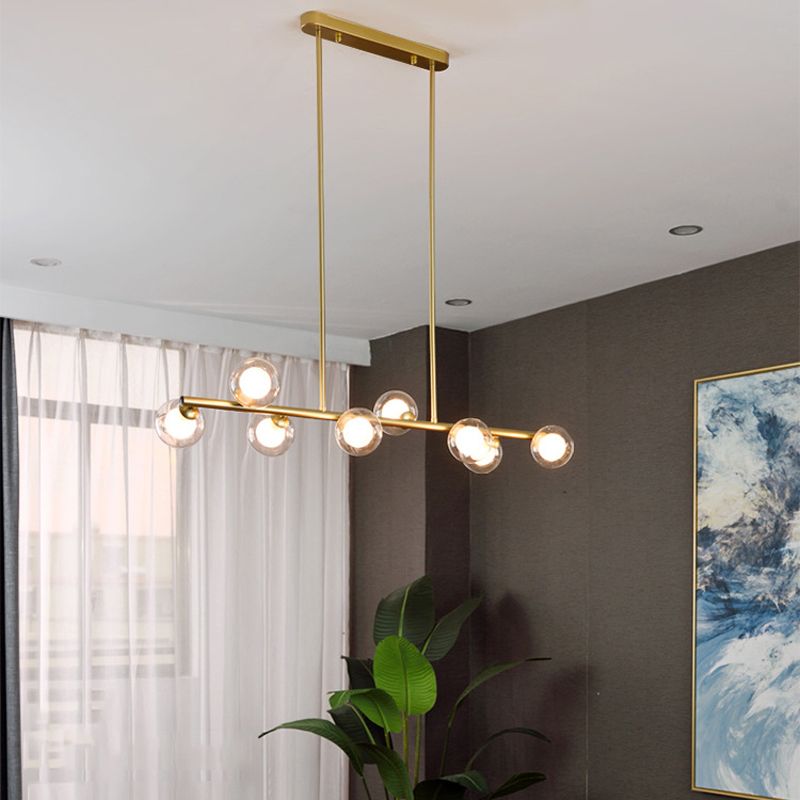 Modern Style Globe Shade Island Pendants Glass Pendant Lights for Dining Room