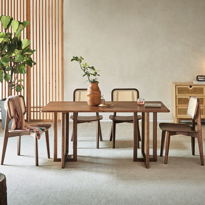 Traditional Solid Wood Side Chair Open Back Dining Side Chair