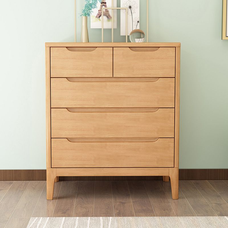 American Traditional Storage Chest Solid Wood Dresser with 5/6/7 Drawers