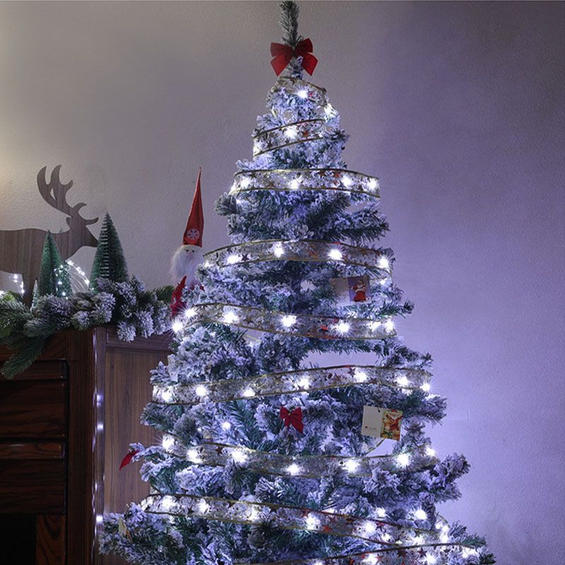 Modern Creative Rope Light Copper Wire Ribbon Light Post for Christmas Decorate