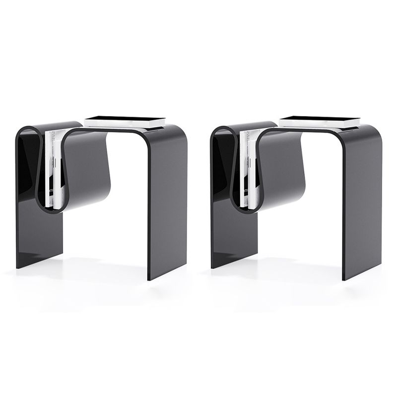 Unique Shape Side End Snack Table Acrylic Living Room Corner Table