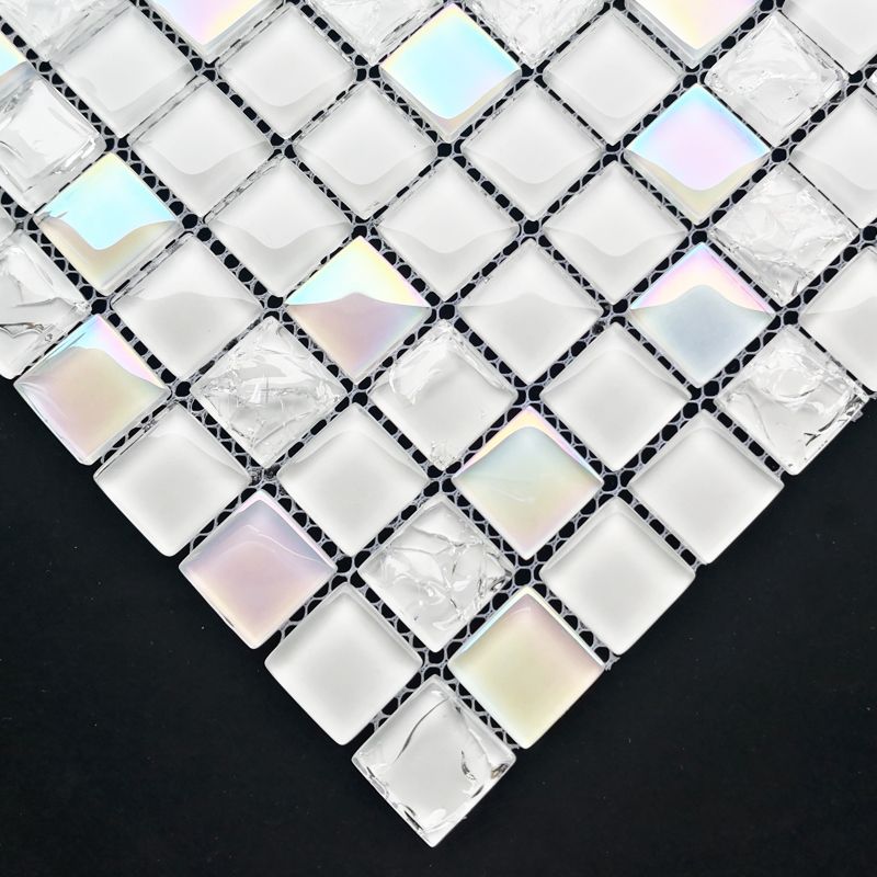 Glass Mosaic Tile Contemporary High Gloss Mosaic Tile with Square Shape