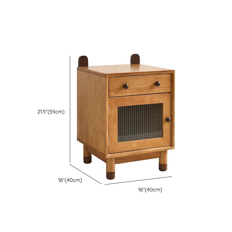 Modern Cabinet Included No Theme Rubberwood Kids Bedside Table