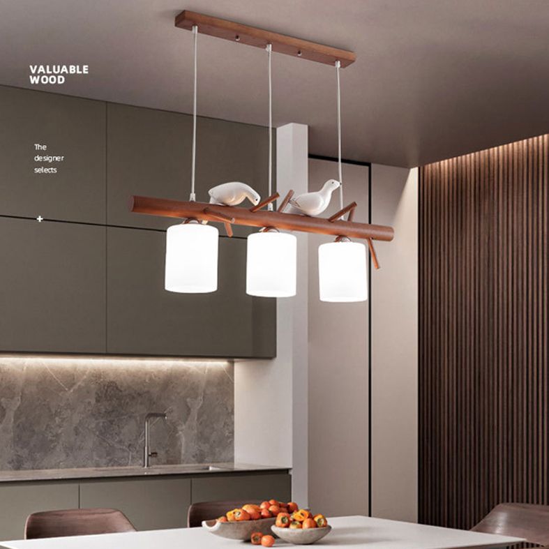 Branches en bois lampe de l'île Modern Simplicité Pendentif Lighting for Restaurant
