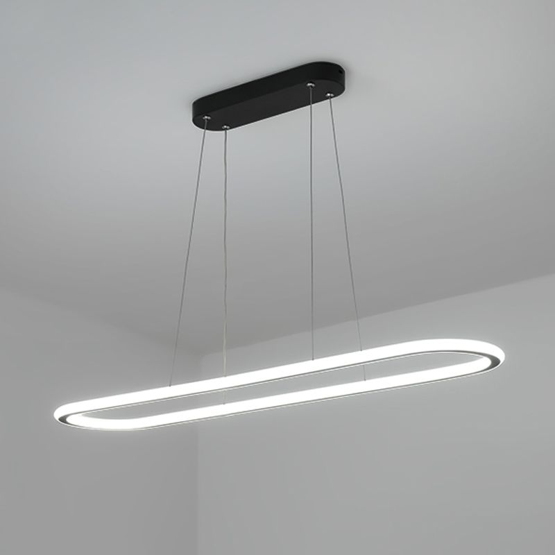 Nordic Minimalist Island Light Modern LED Pendant Lamp with Silica Gel Shade