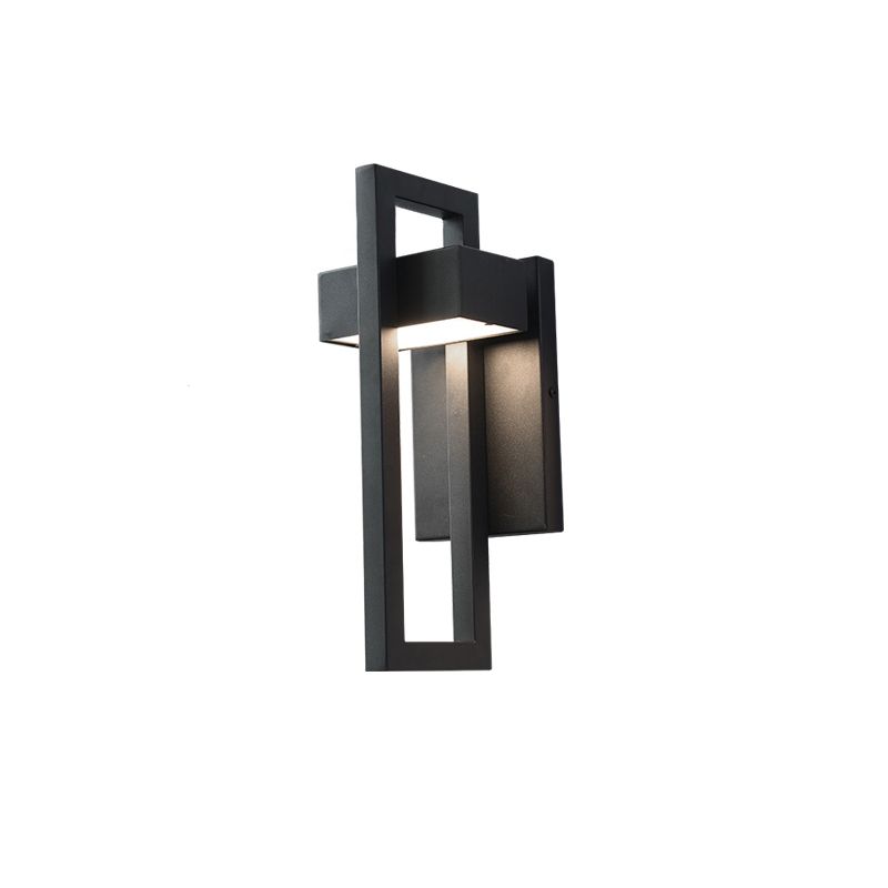 Minimalism Black Wall Light Sconces Metal Outdoor 1-Light Wall Mount Lamp