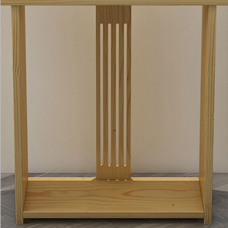 12" W Pine Console Table Mid-Century Modern Rectangle Accent Table for Hall