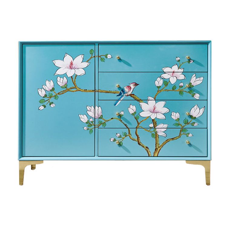 Glam Combo Dresser Horizontal Stone Storage Chest Dresser for Bedroom