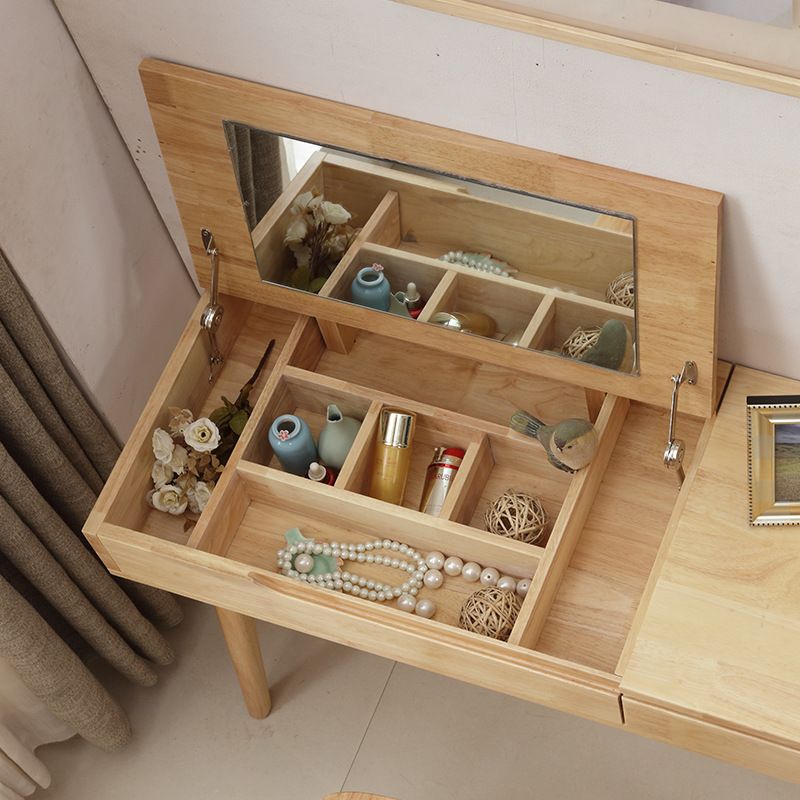 Scandinavian Make-up Vanity 17.71" Wide Vanity Tables with 1 Storage Drawer