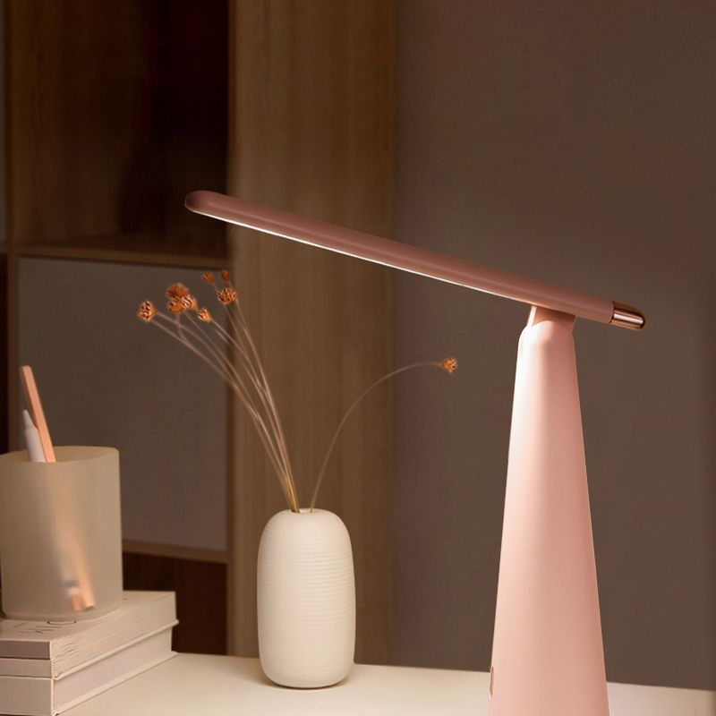Tapered Collapsible LED Table Lamp Nordic Macaroon Style Dimmable Nightstand Light