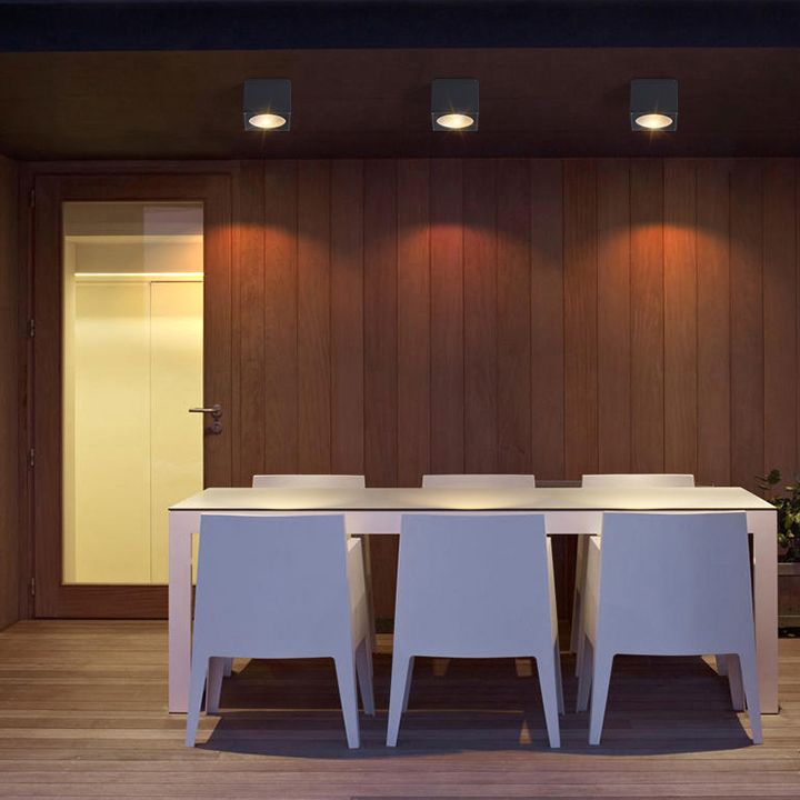 1-Light Flush Mount Einbauleuchte Traditionelle Quadratische Einbaulampe mit Acryl-Schatten