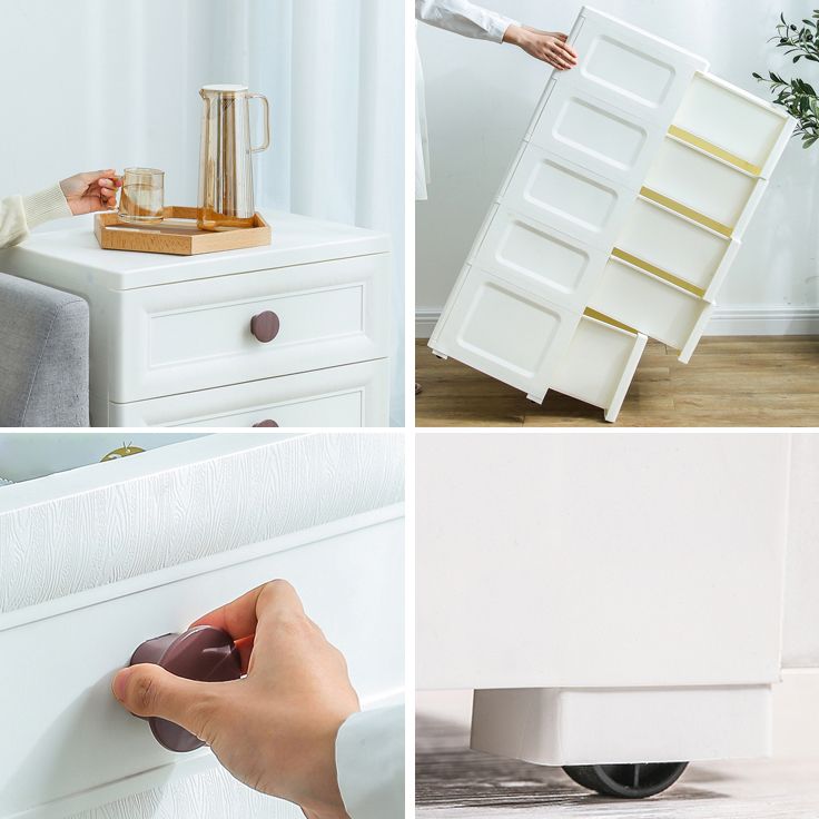 Contemporary Style Non-Hanging Armoire Plastic Home Storage Cabinet