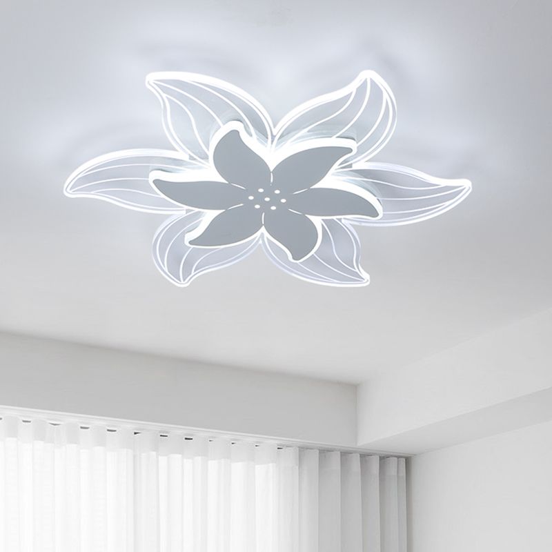 Illuminazione da incasso a soffitto modernista in acrilico stella marina LED bianca con luce calda/bianca, 16,5"/20,5" W