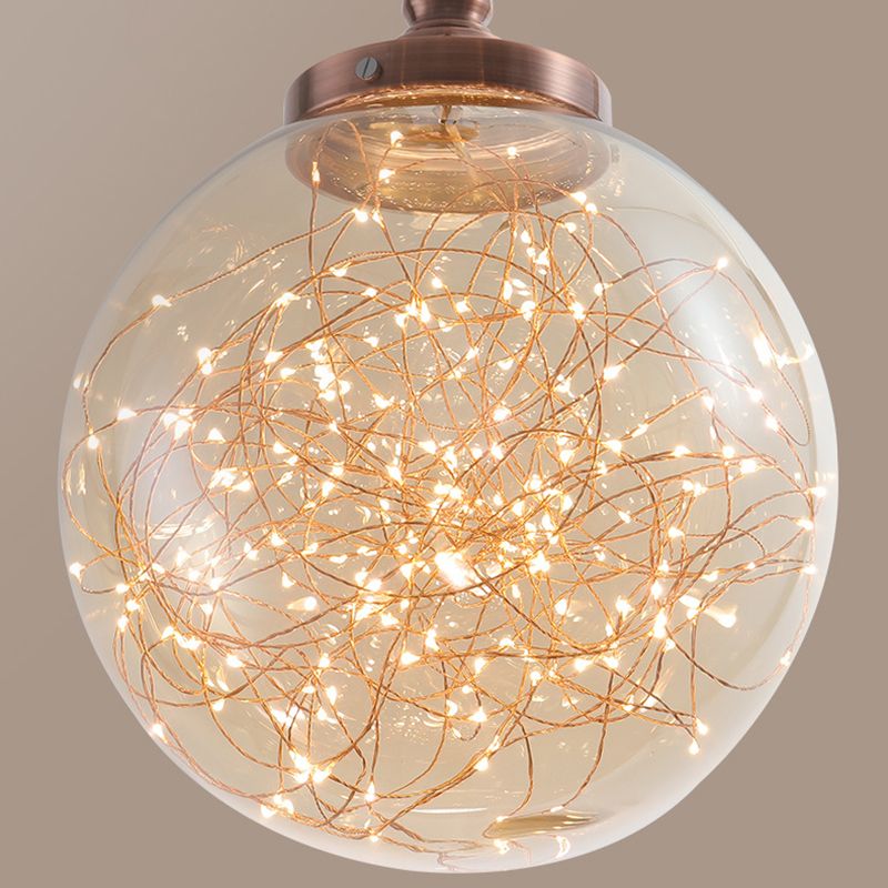 Glass Starry Ceiling Pendant Light Minimalist Style LED Pendant Lighting Fixture