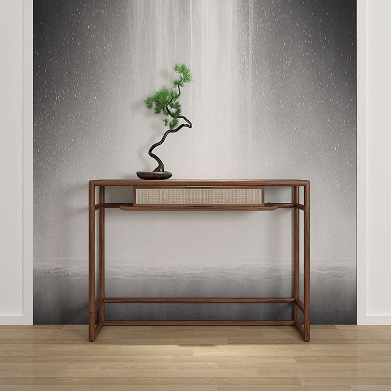 Rectangle Shape Contemporary Console Table Natural/Brown Ash Console Sofa Table