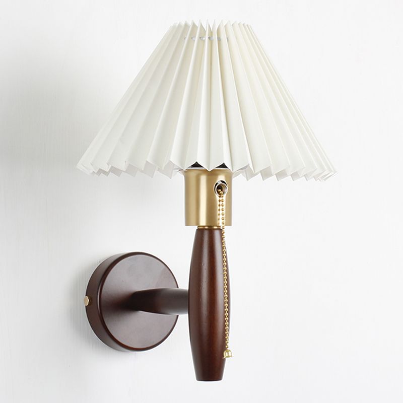 1 Light Flared Wall Mounted Light Fixture Modern Style Wood Wall Lighting Ideas Lights