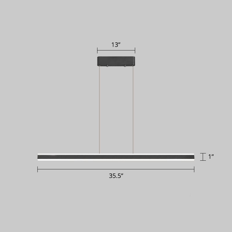 Triangular Pole Shaped Island Light Simple Aluminum LED Hanging Lamp for Restaurant