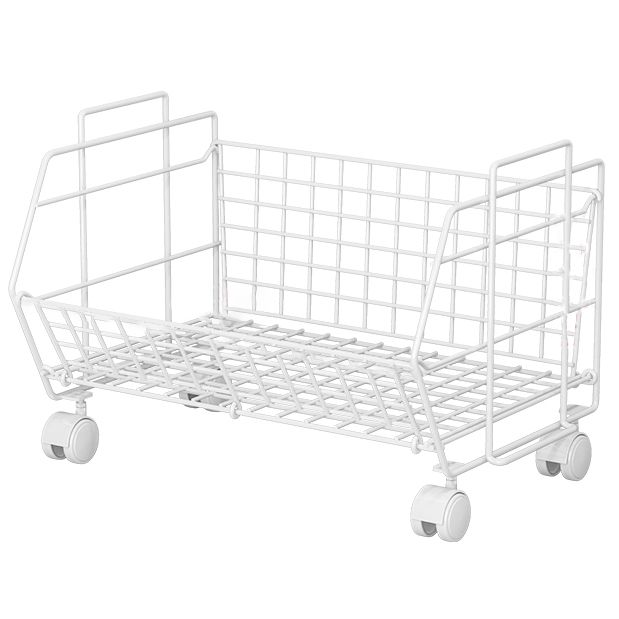 10.43"W Bookshelf Contemporary Style Bookcase for Study Room Office with Casters