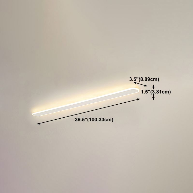 Moderno striscia a led soffitto luce metall