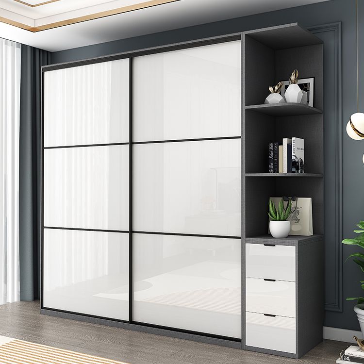 Sliding Engineered Wood Wardrobe Closet Modern Wardrobe Armoire