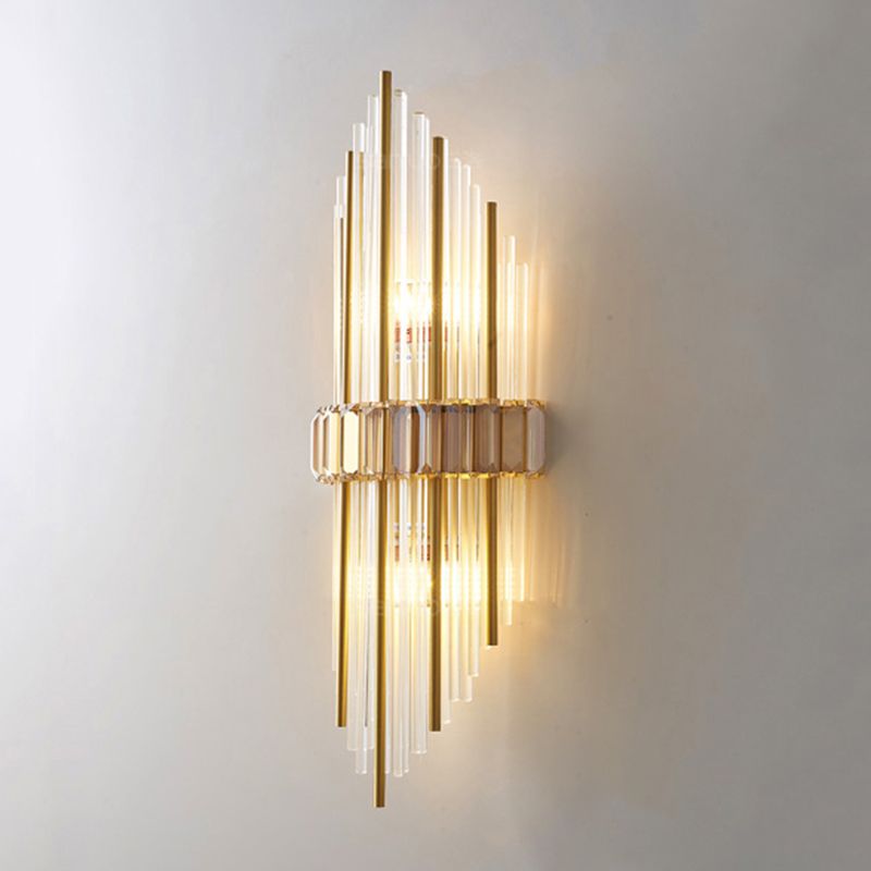 Crystal Geometric Shape Wall Light Modern 2-Lights Wall Light Sconce