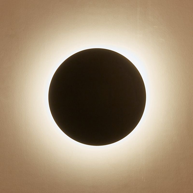 Metal Round Shape Wall Mount Lighting Modern 1-Light Wall Light Fixtures