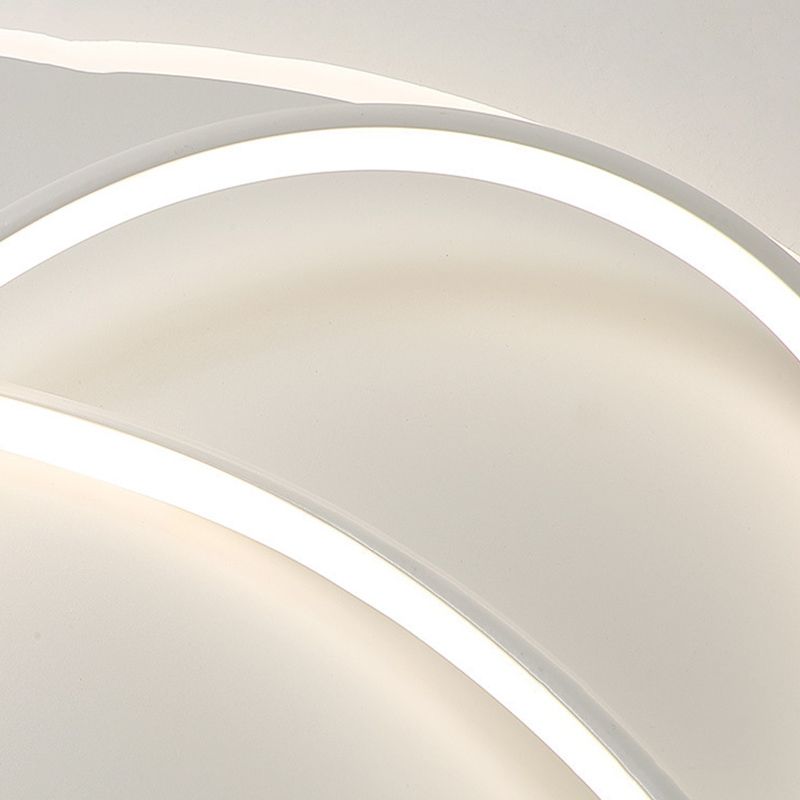 Modern Style Linear Shape Ceiling Lighting Metal 2 Light Ceiling Light for Bedroom