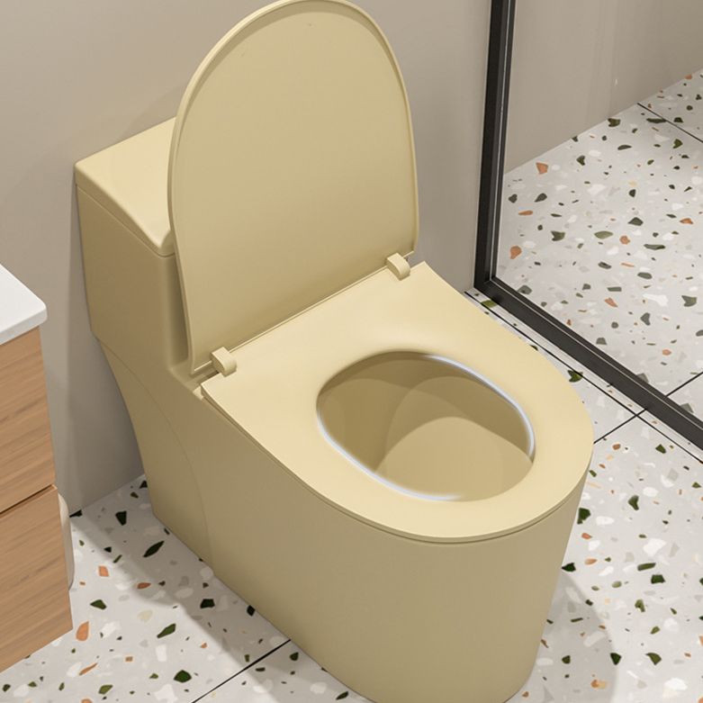 Traditional Skirted Toilet Floor Mount One-Piece Flush Toilet with Slow Close Seat