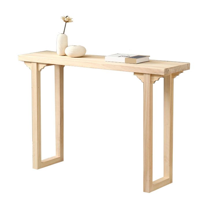 12 inch Wide Accent Table Mid-Century Modern Rectangle Wood Console Table for Hall