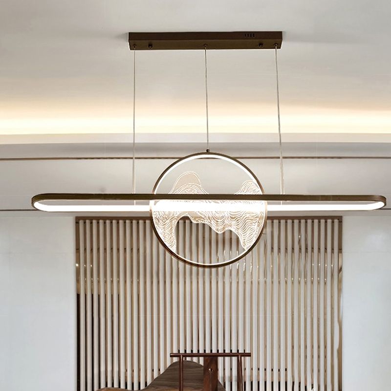 Luces colgantes colgantes geométricos de estilo moderno accesorios de iluminación de araña de metal