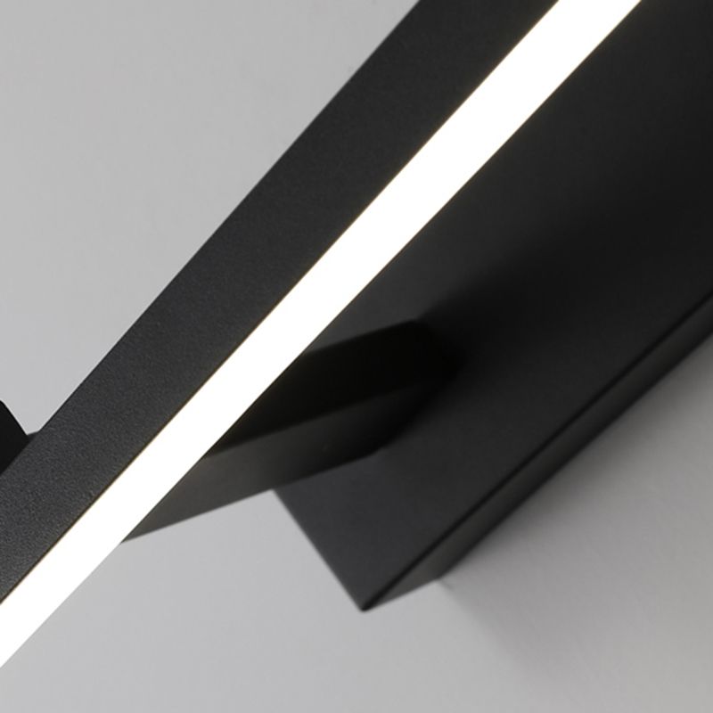 Metal Linear Shade Wall Sconce Modern Style 1 Light Mirror Wall Mounted Light Fixture