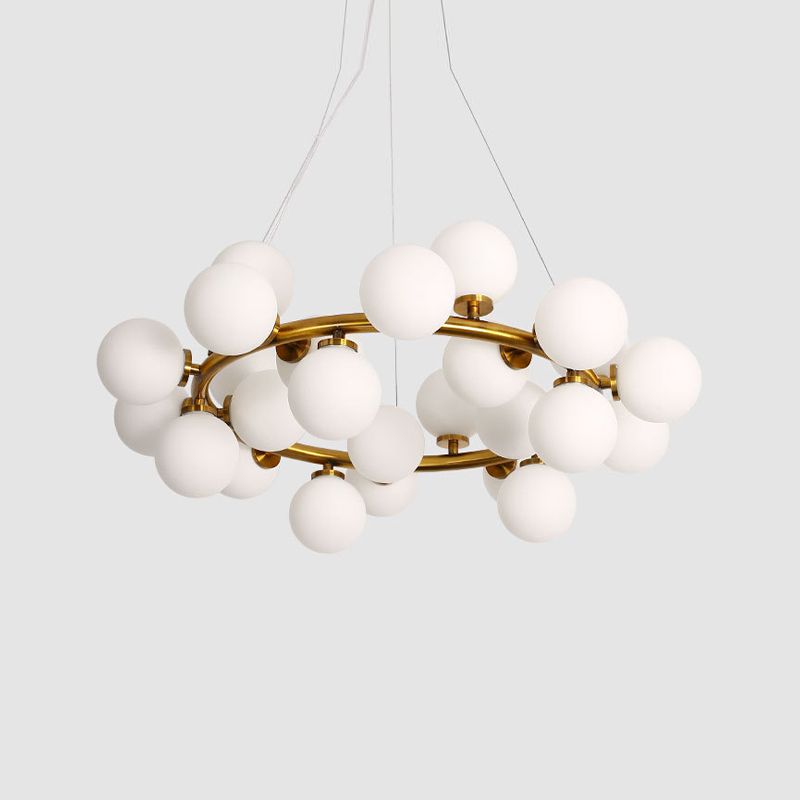 Accesorios modernos de iluminación de vidrio de lámpara de lámpara múltiple para el comedor