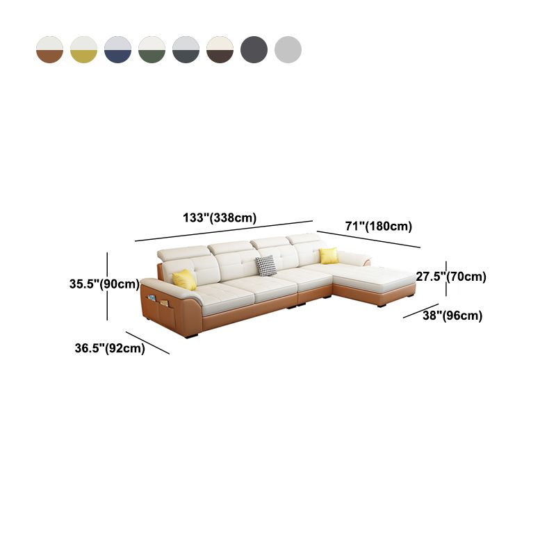 Nordic Style Sofa Bed Latex/sponge Seat Filling Imitation Leather Sofa