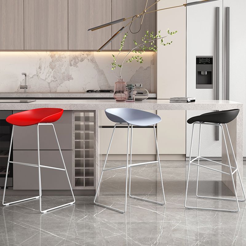 Contemporary Style Plastic Counter Stool Counter Height Bucket Bar Stool