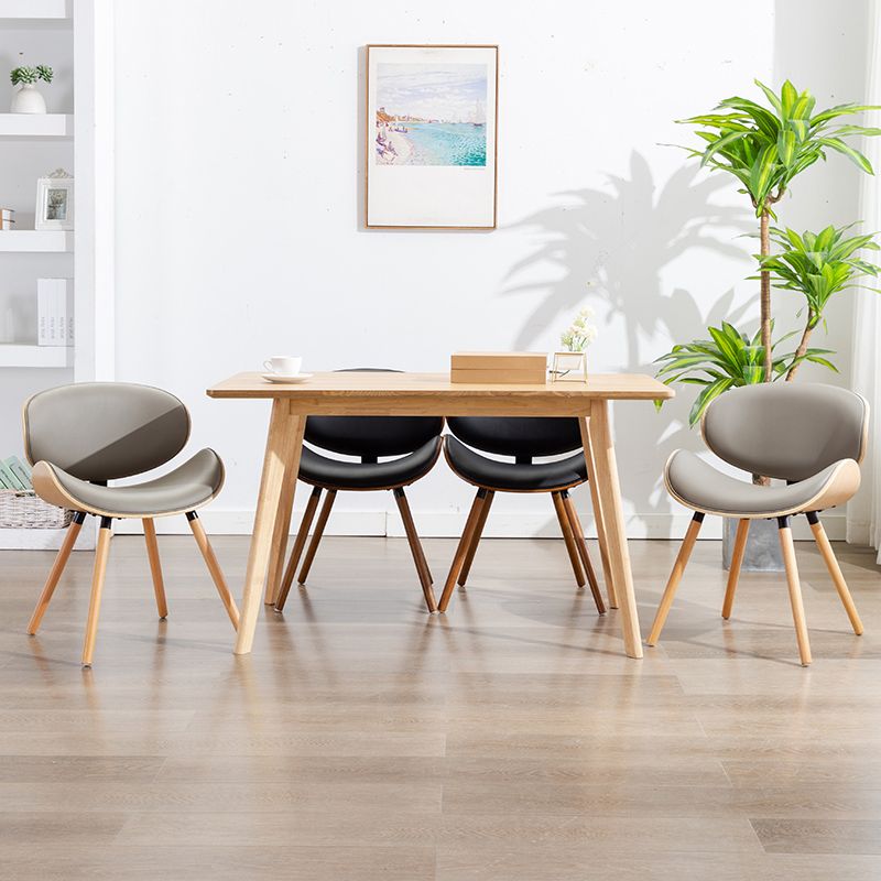 Moderne stijl Dining Side stoel stoelloze een enkele stoel voor keuken met houten benen