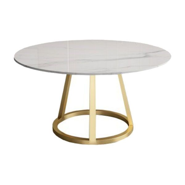 Glam 1/4/6 Pieces Dining Set Round Stone Dining Table for Dining Room