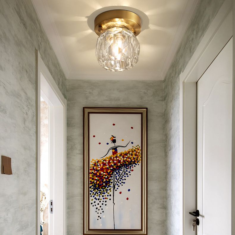 Modern Globe Flush Mount Ceiling Light Fixtures Glass 1 Light Flush Light