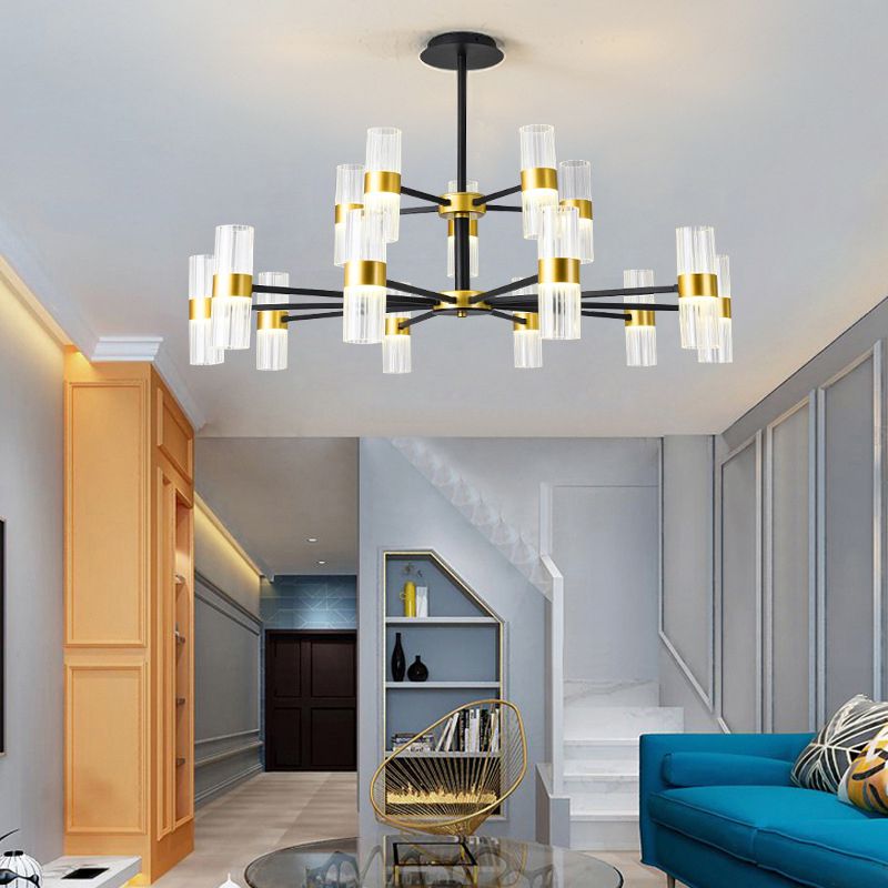 Starburst Chandelier Lighting Fixture Simple LED Metal Ceiling Chandelier for Living Room