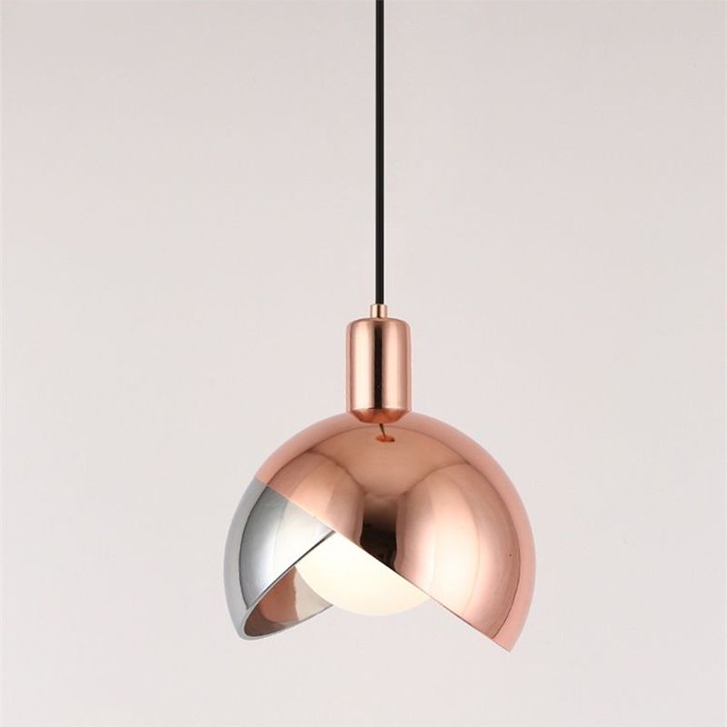 Electroplate Iron Hanging Lamp in Modern Artistic Style Glass Globe Pendant Light for Dining Room