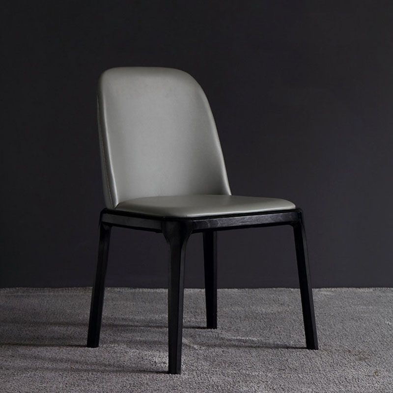 Silla auxiliar de cuero industrial para el hogar Silla de comedor sin brazos Parsons (juego de 2)