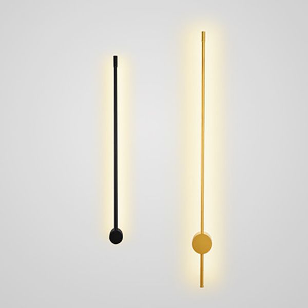 Modern Concise LED Wall Sconce Wrought Iron Linear Wall Lamp with Acrylic Shade