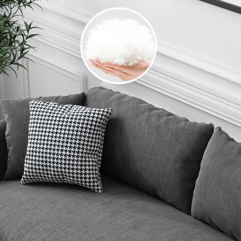 31.5" H Contemporary Solid Color Linen Square Arm Sofa for Living Room