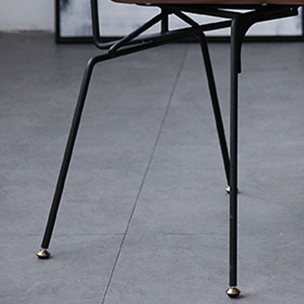 Industrial Chair with Metal Base 29"H Open Back Dining Side Chair for Restaurant