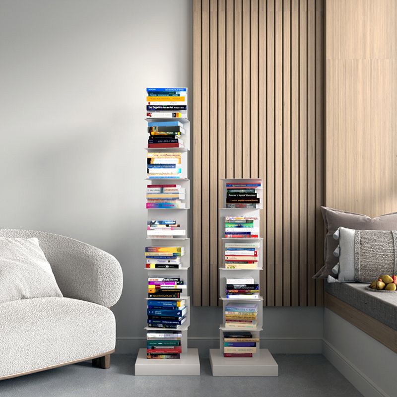Closed Back Bookshelf Contemporary Style Vertical Bookcase for Home Office