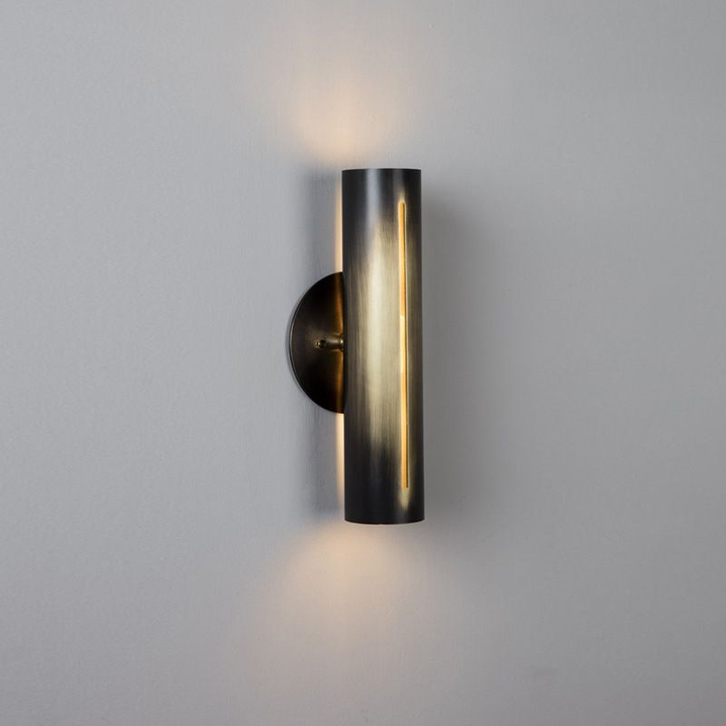 Buisvormige trapwand sconce licht metallic 2-bulb postmoderne wand gemonteerd lamp