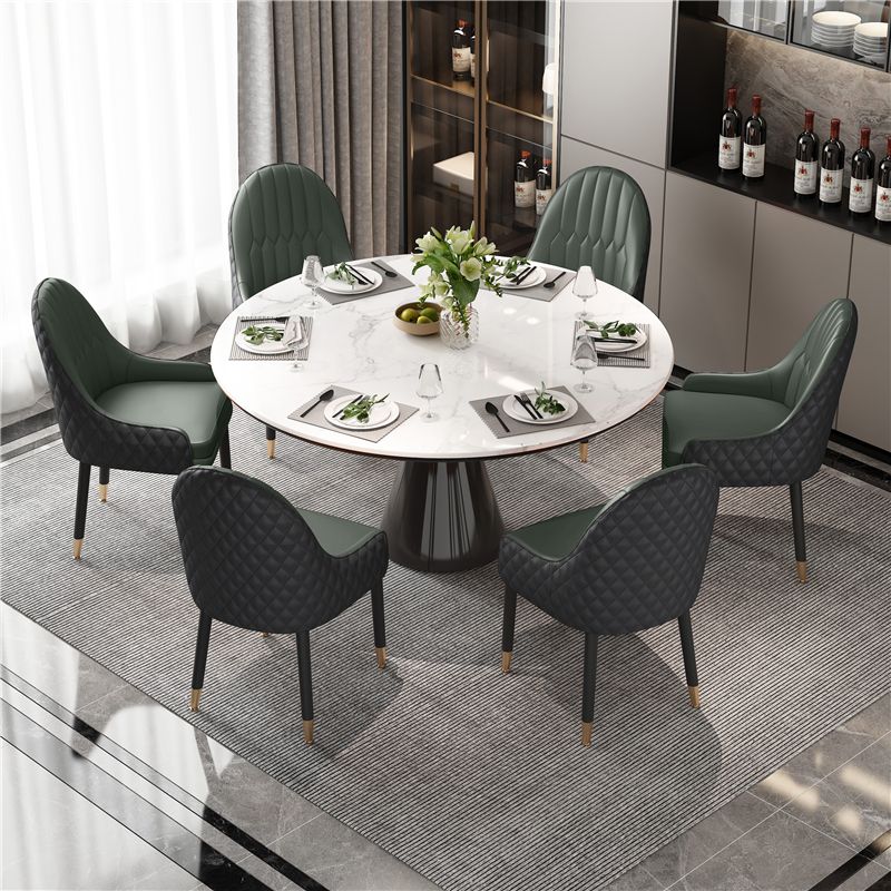 Scandinavian Style Wood Dining Chairs Dining Room Parsons Cushioned Chair with Arm